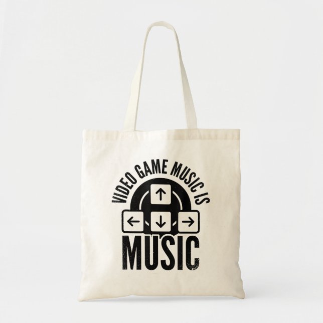 Video Game Is Music Video Game Player Nerd Geek Pc Tote Bag (Front)