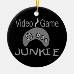 Video Game Junkie Ceramic Ornament