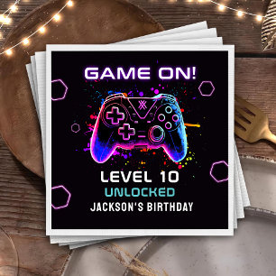 Video Game Kids Birthday Party Napkins 