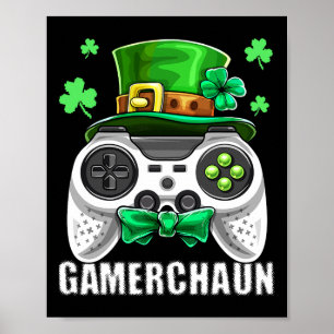 Video Game Leprechaun Costume St. Patrick's Day Ki Poster