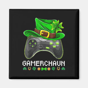Video Game Leprechaun St Patricks Day Gamer Kids B Magnet