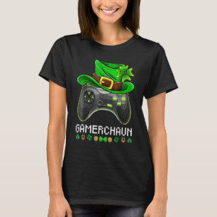 Video Game Leprechaun St Patricks Day Gamer Kids B T-Shirt