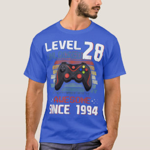 Video Game Level 28 Unlocked Vintage 1994 Men 28th T-Shirt