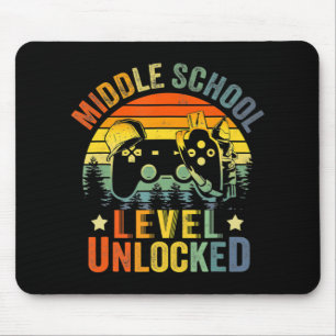 Video Game Level Unlocked Middle School Back to Sc Mouse Pad