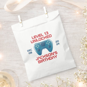 Video Game Level Unlocked Teen Boy Birthday Party Favour Bag