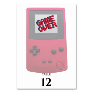 Video Game NERD Wedding Table Number