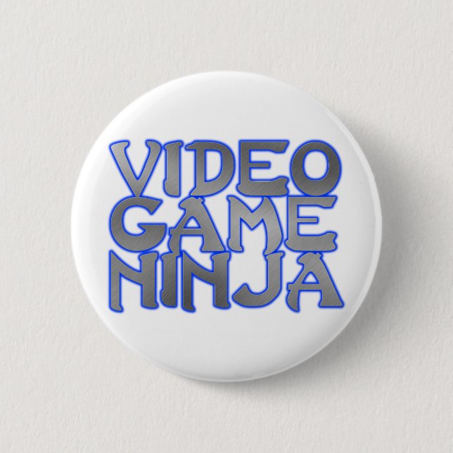 VIDEO GAME NINJA (blue) 6 Cm Round Badge (Front)