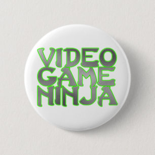 VIDEO GAME NINJA (green) 6 Cm Round Badge