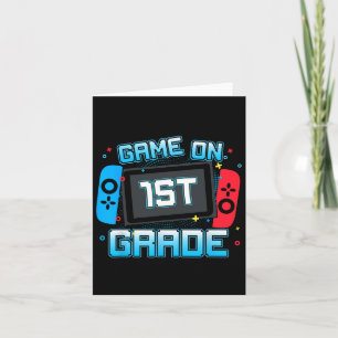 Video Game On 1st Grade Gamer Byck To School Boys Card