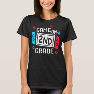 Video Game On 2nd Grade Cool Kids Team Second Back T-Shirt
