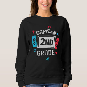 Video Game On 2nd Grade for Kids Teachers Back To  Sweatshirt