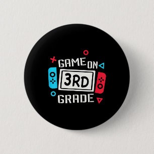 Video Game On 3rd Grade Cool Kids Team Third Byck 6 Cm Round Badge
