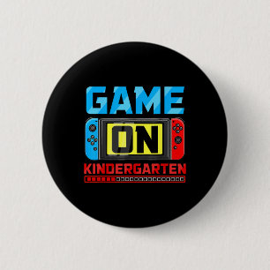 Video Game On Kindergarten Gamer Byck To School Fi 6 Cm Round Badge
