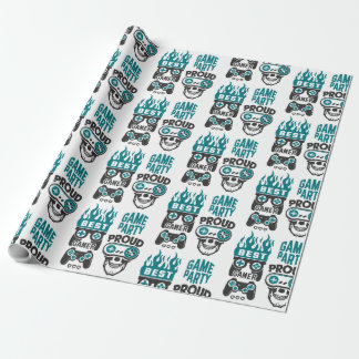 Video Game Party Level Up Gamer Wrapping Paper 