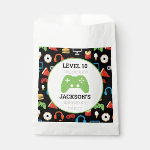 Video Game Party Level Up Kids Birthday Gamer Favour Bag