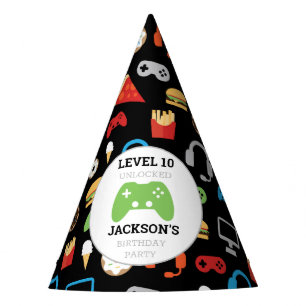 Video Game Party Level Up Kids Birthday Gamer Hat