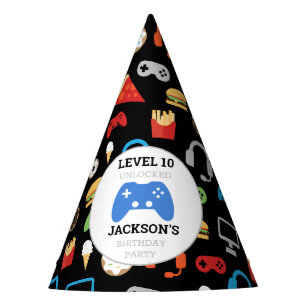 Video Game Party Level Up Kids Birthday Gamer Hat