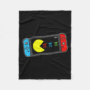 Video Game Pi Day Gamer Math Teacher Kids Boys Men Fleece Blanket