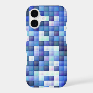 Video Game Pixels Blue Square Pattern