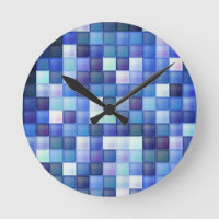 Video Game Pixels Blue Square Pattern