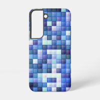 Video Game Pixels Blue Square Pattern