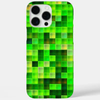 Video Game Pixels Green Square Pattern
