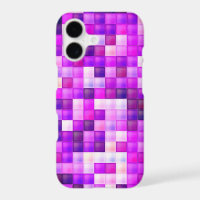 Video Game Pixels Pink Square Pattern
