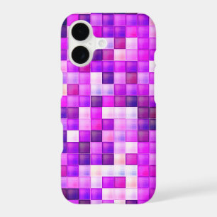 Video Game Pixels Pink Square Pattern