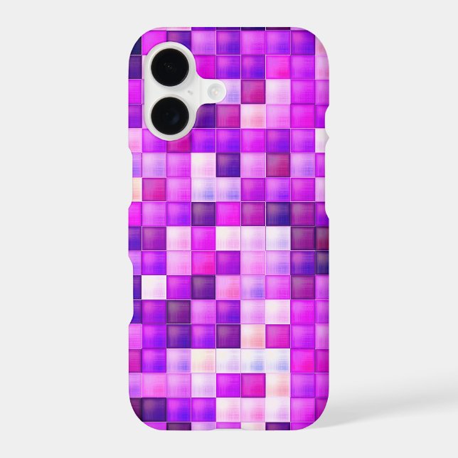 Video Game Pixels Pink Square Pattern (Back)