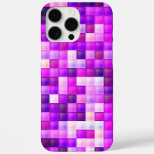 Video Game Pixels Pink Square Pattern iPhone 16 Pro Max Case