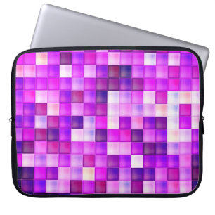 Video Game Pixels Pink Square Pattern Laptop Sleeve