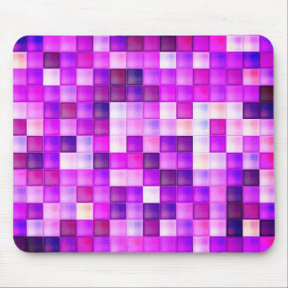 Video Game Pixels Pink Square Pattern Mouse Pad