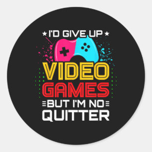 Video Game Player - Pc Console Online Gaming - Fun Classic Round Sticker