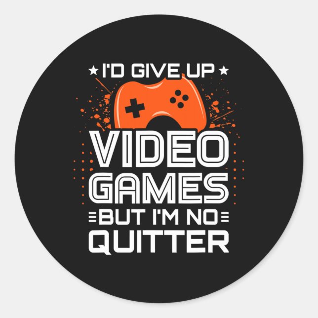 Video Game Player - Pc Console Online Gaming - Fun Classic Round Sticker (Front)