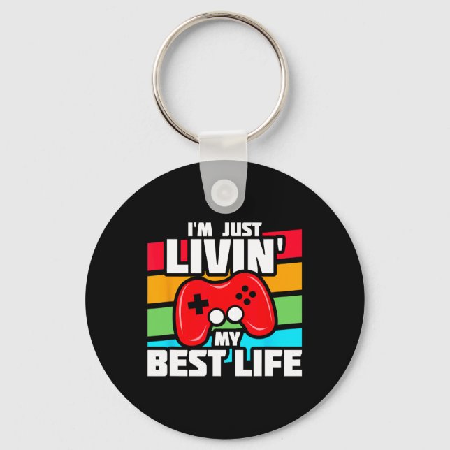 Video Game Player - Pc Console Online Gaming - Fun Key Ring (Front)