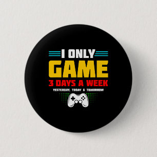 Video Game Player - Video Gamer - Gamer Meme - Fun 6 Cm Round Badge