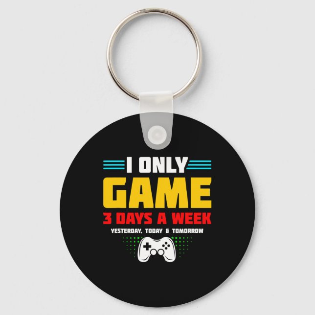 Video Game Player - Video Gamer - Gamer Meme - Fun Key Ring (Front)