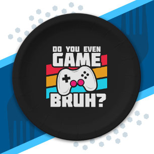 Video Game Player - Video Gaming - Funny Gamer Paper Plate