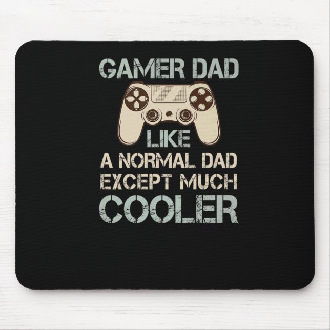 Video Game Playing Dad T-Shirt Mouse Pad (Front)