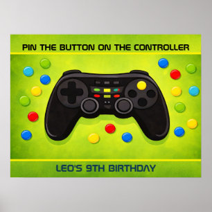 VIDEO GAME POSTER GAME for Birthday Parites