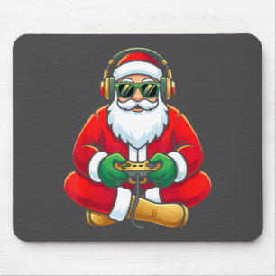 Video Game Santa Christmas Gamer Boys Holiday Ques Mouse Pad