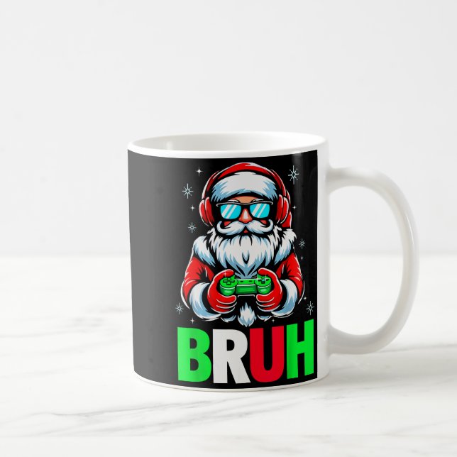 Video Game Santa Xmas Bruh Christmas Gamer Boys Me Coffee Mug (Right)