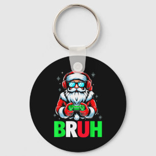 Video Game Santa Xmas Bruh Christmas Gamer Boys Me Key Ring