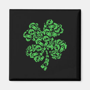 Video Game Shamrock Men Boys Kids St Patricks Day Magnet