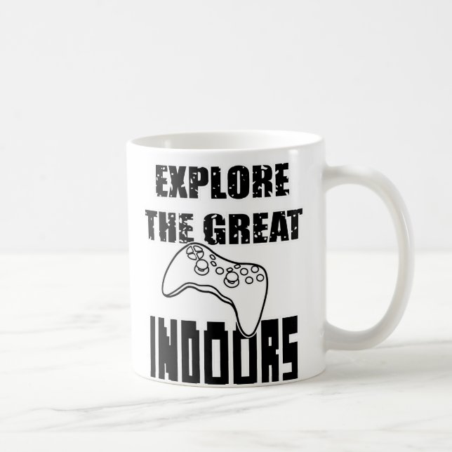 Video Game Themed Mug: Explore The Great Indoors Coffee Mug (Right)