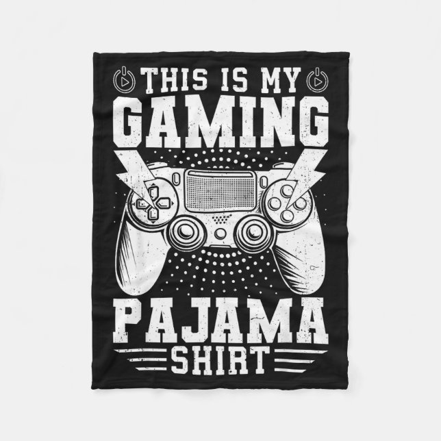 Video Game This Is My Gaming Pajama Funny Gamer Bo Fleece Blanket (Front)