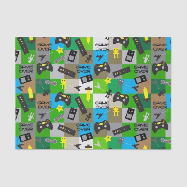 Video Game Truck Gamer Tissue Paper (Front)