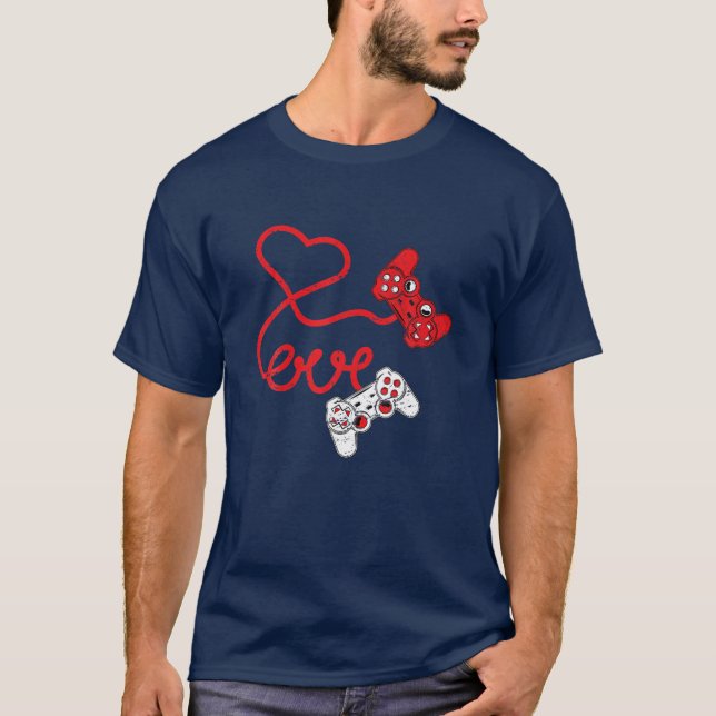 VIDEO GAME VALENTINES Day Gifts For TEEN BOY, Girl T-Shirt (Front)