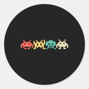 Video Game Vintage Retro Arcade 2  Classic Round Sticker
