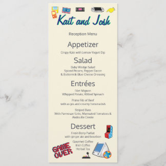 Video Game Wedding Menu